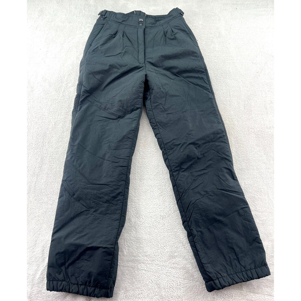 VTG Europa Cevas Ski PantsWomens M Black High Waisted Snow Insulated Pleated